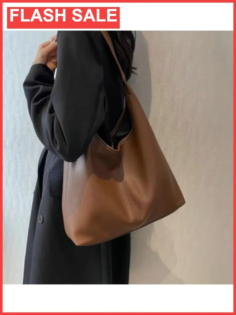 Women's Retro PU Leather Hobo Bag Set Soft Large Tote Crossbody Shoulder Purse